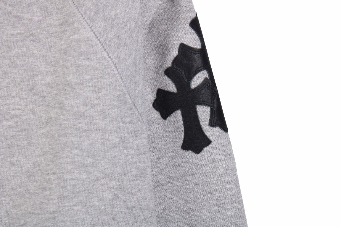 CHROME HEARTS CROSS PATCH SWEATSHIRT GREY