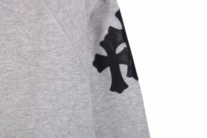 CHROME HEARTS CROSS PATCH SWEATSHIRT GREY