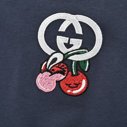 Gucci Cherry Logo Navy T-Shirt primereps