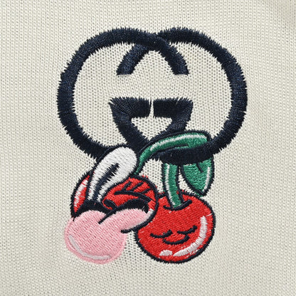 Gucci Cherry Embroidered T-Shirt