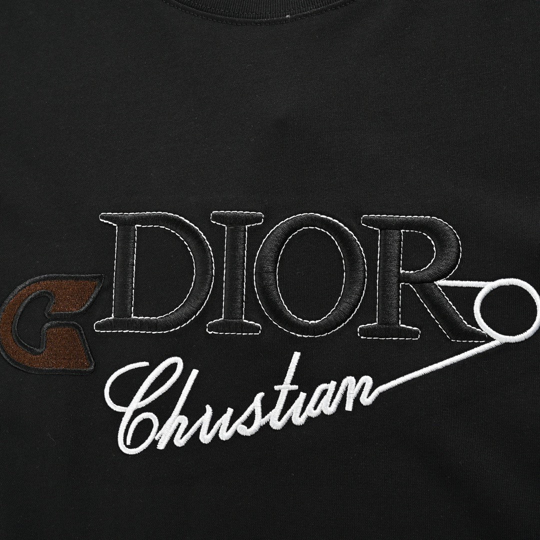 Dior Safety Pin Logo Black T-Shirt Primereps