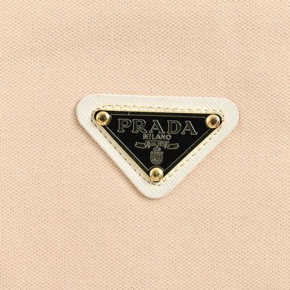 Prada Logo Patch Beige Polo Shirt