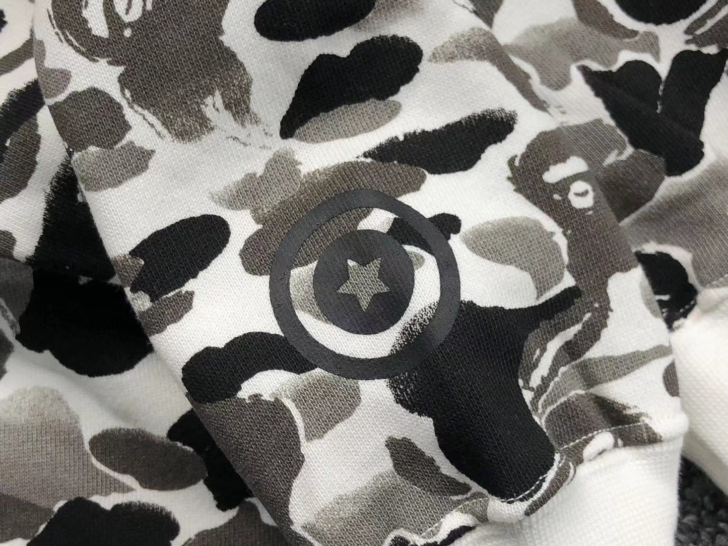 BAPE ABC CAMO SHARK FULL ZIP HOODIE GREY