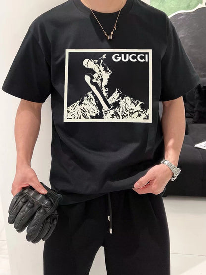 Gucci Snowboarder Graphic Black T-Shirt