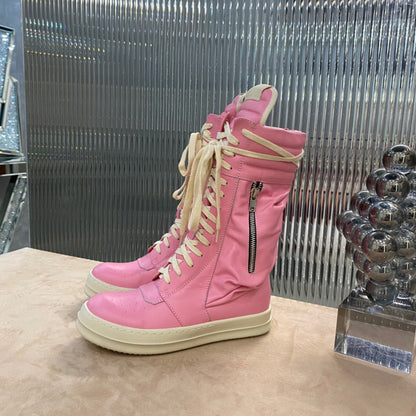 Rick Owens High-Top Sneakers - Pink and Cream