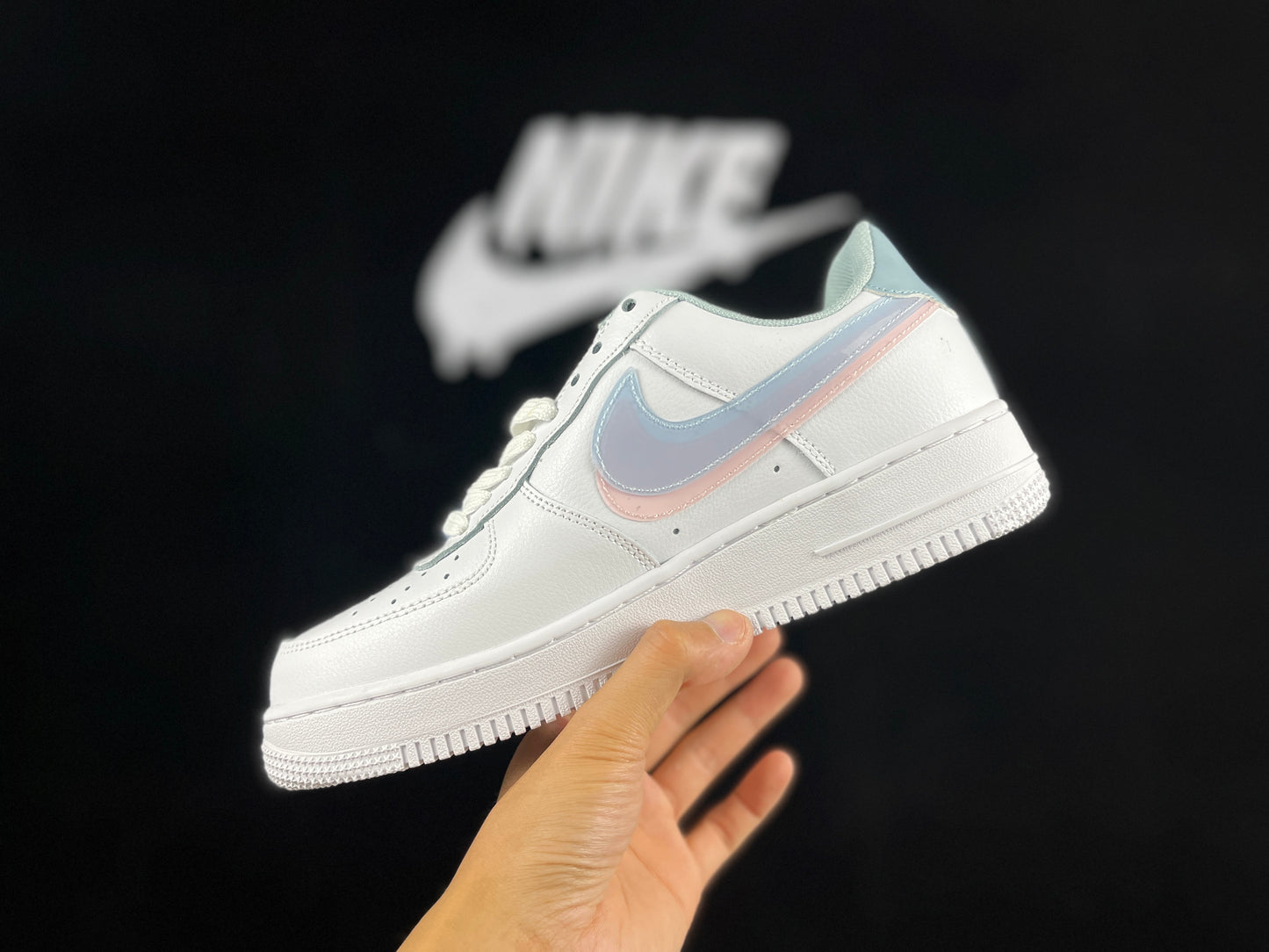 NIKE AIR FORCE 1 "Double Swoosh Peach Pink"