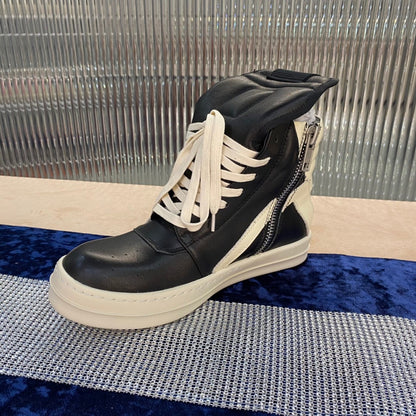 Rick Owens Geobasket Sneakers - Black and White