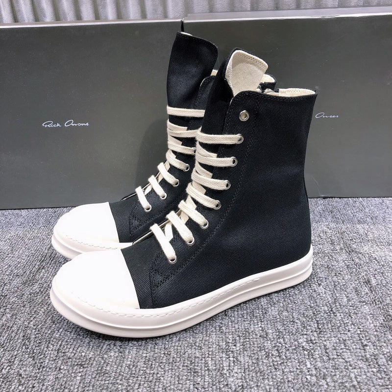 Rick Owens High-Top Canvas Sneakers