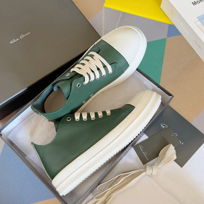 Rick Owens dark green Low-Top Sneakers