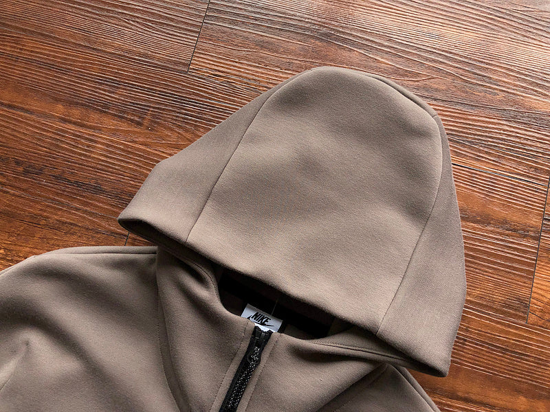 NIKE TECH FLEECE HOODIE x OLIVE GREY/ENIGMA STONE