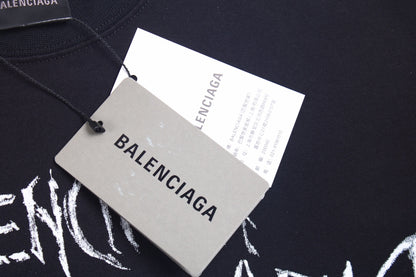 Balenciaga Multi-Logo T-Shirt (Black)