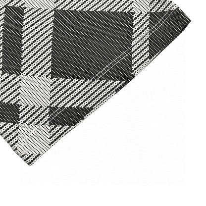 Burberry Geometric Check Polo Shirt (Black and White)