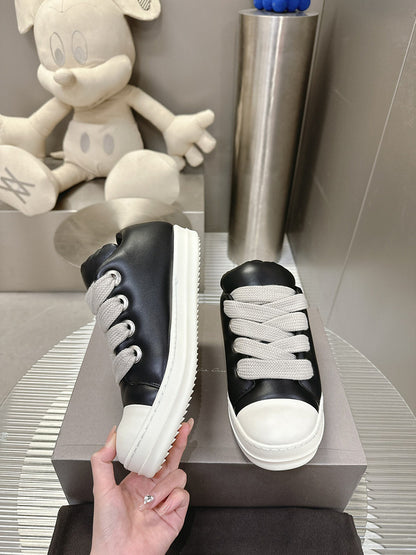 Rick Owens Black Low-Top Sneakers