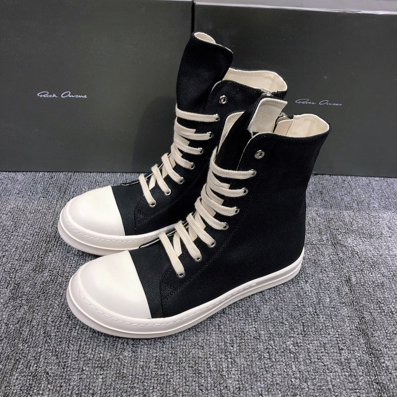 Rick Owens High-Top Canvas Sneakers