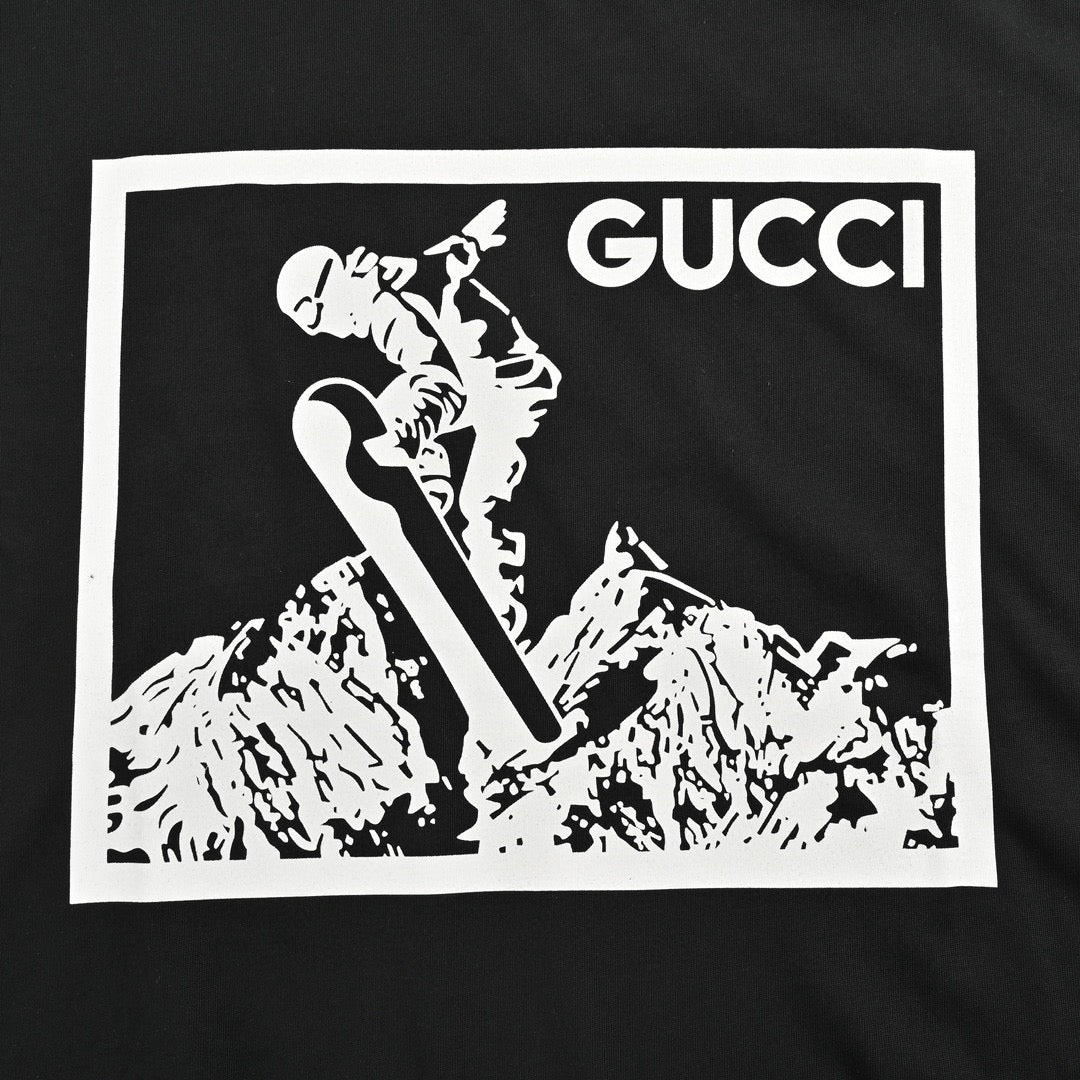 Gucci Snowboarder Graphic Black T-Shirt