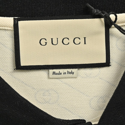 Gucci Beige GG Pattern Polo Shirt