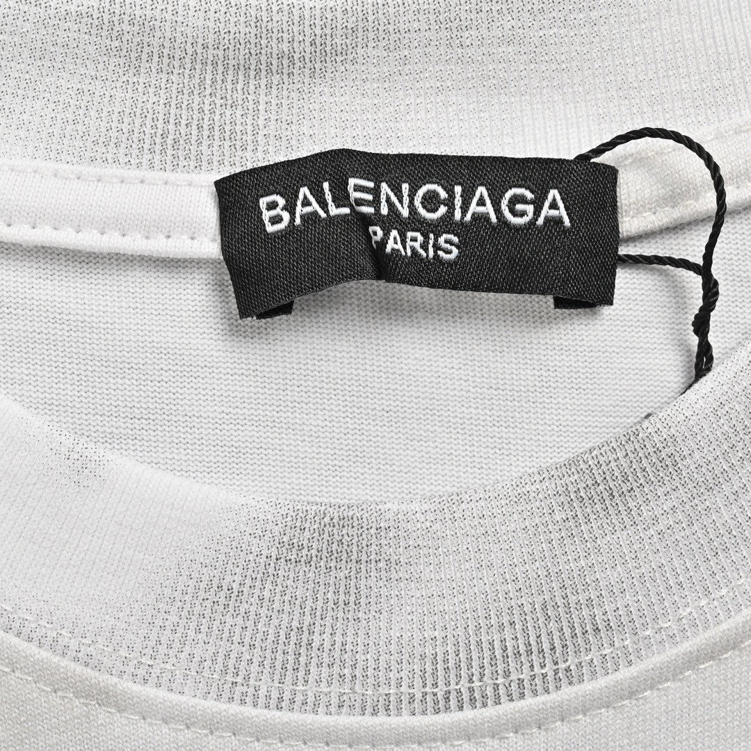 Balenciaga Tie-Dye Logo T-Shirt (White)