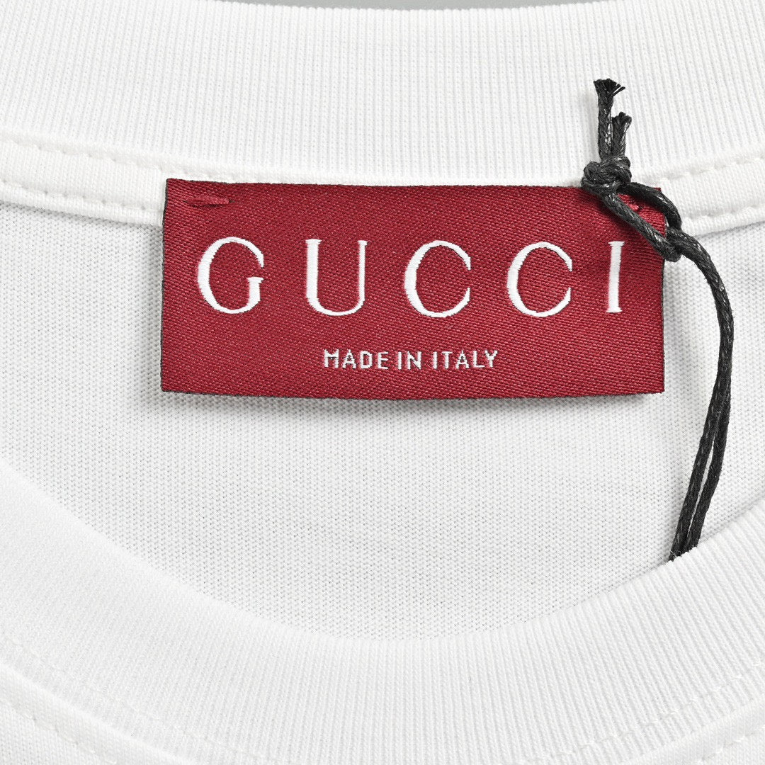 Gucci White T-Shirt with Firenze 1921 Logo