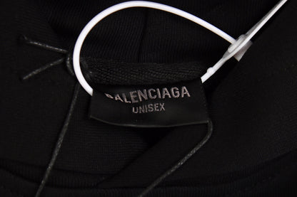 BALENCIAGA PARIS TEAM HOODIE BLACK