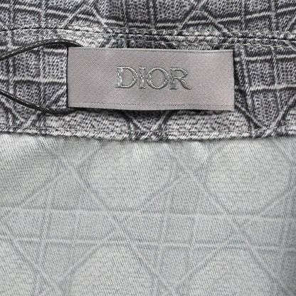 Dior Geometric Pattern Short Sleeve Shirt in Gray