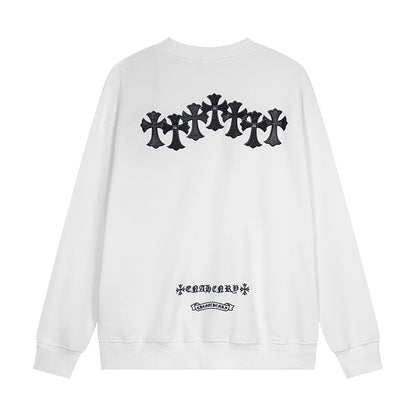 CHROME HEARTS CROSS PATCH SWEATSHIRT WHITE