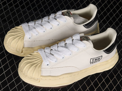 MAISON MIHARA YASUHIRO BLAKEY OG SOLE LEATHER LOW BEIGE WHITE