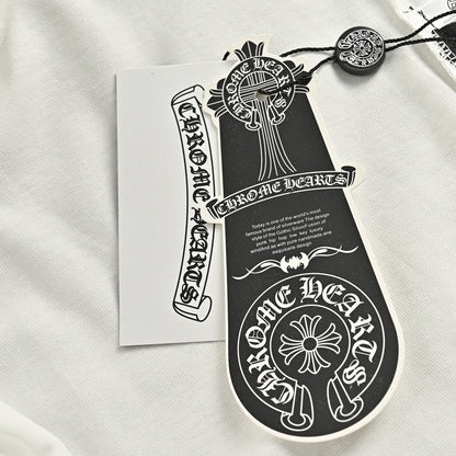 CHROME HEARTS CROSS PATCH COLLAR T-SHIRT WHITE