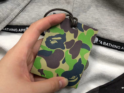 BAPE SPACE CAMO DOUBLE SHARK FULL ZIP HOODIE BLACK