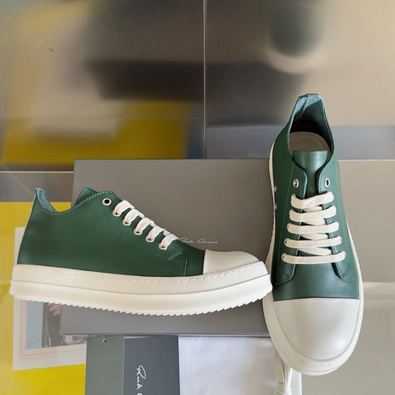 Rick Owens dark green Low-Top Sneakers