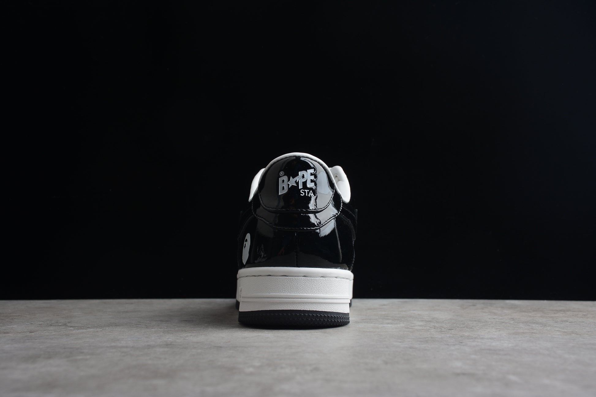 BAPE STA Low-Top Sneakers in Black and White