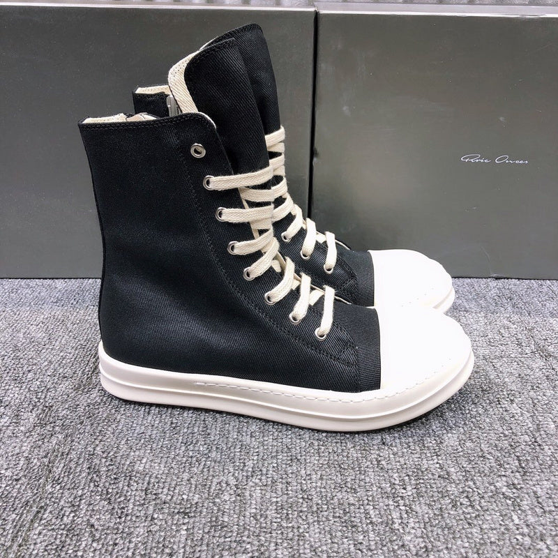 Rick Owens High-Top Canvas Sneakers