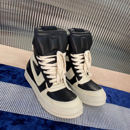 Rick Owens Geobasket Sneakers - Black and White