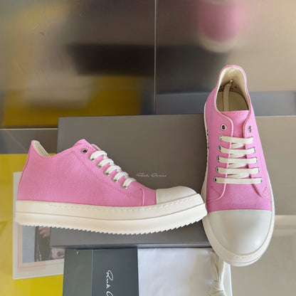 Rick Owens Pink Low-Top Sneakers