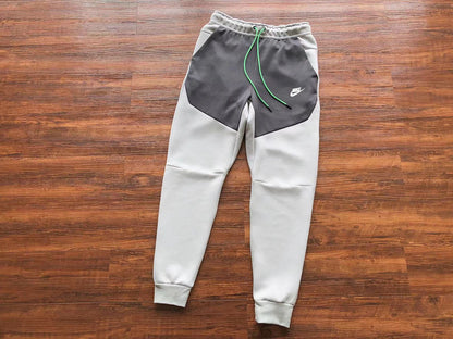 NIKE TECH FLEECE PANTS x GREY/BLACK/GREEN