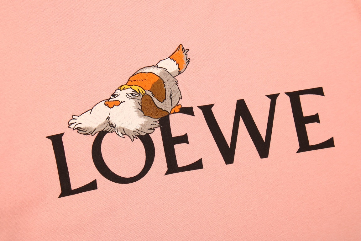 Loewe T-Shirt with Logo and Graphic Design