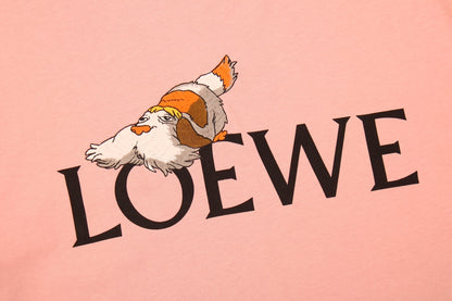 Loewe T-Shirt with Logo and Graphic Design