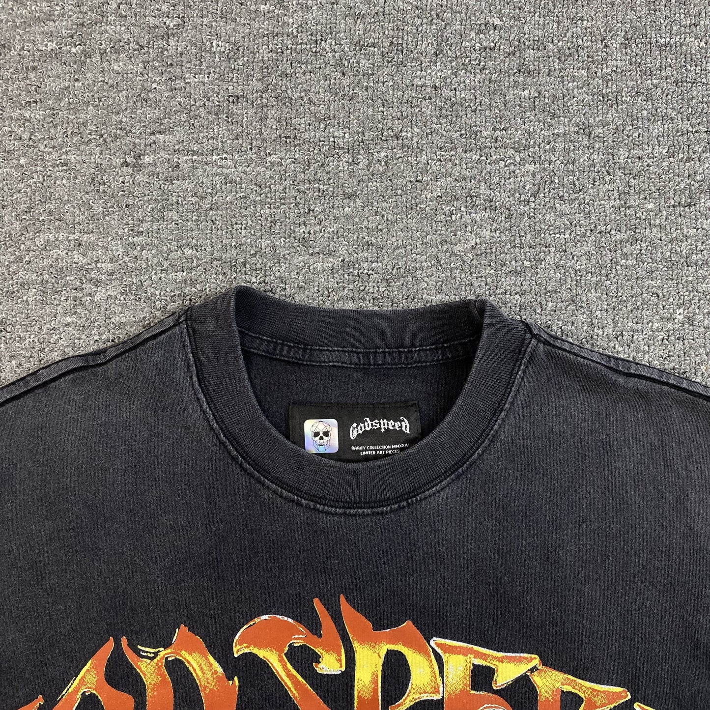 GODSPEED VICTORY TOAST T-SHIRT WASHED BLACK