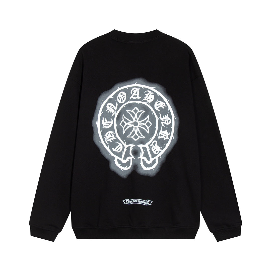 CHROME HEARTS HORSE SHOE LOGO SWEATSHIRT BLACK