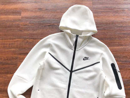 NIKE TECH FLEECE HOODIE x WHITE