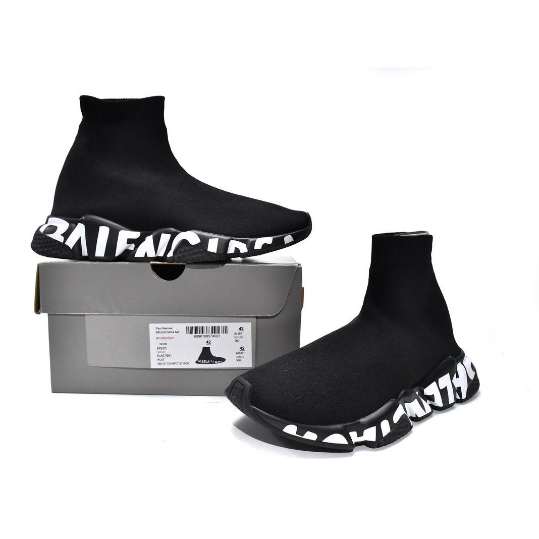 BALENCIAGA SPEED GRAFFITI TRAINER x BLACK - Prime Reps