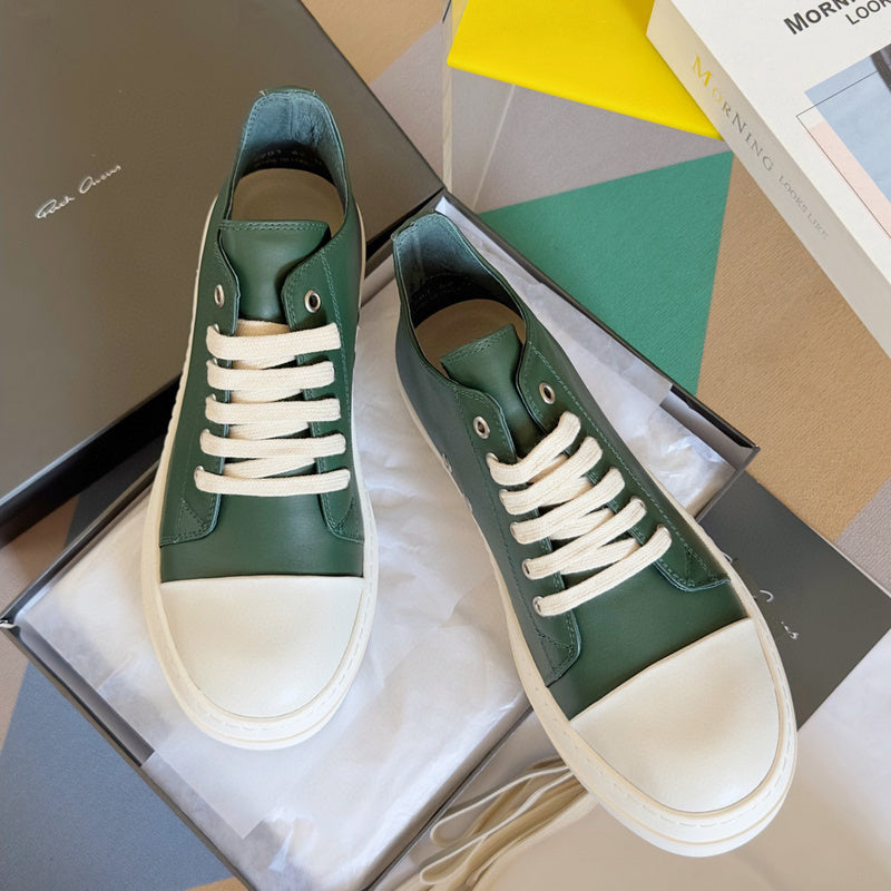 Rick Owens dark green Low-Top Sneakers