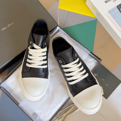 Rick Owens Black Low-Top Sneakers