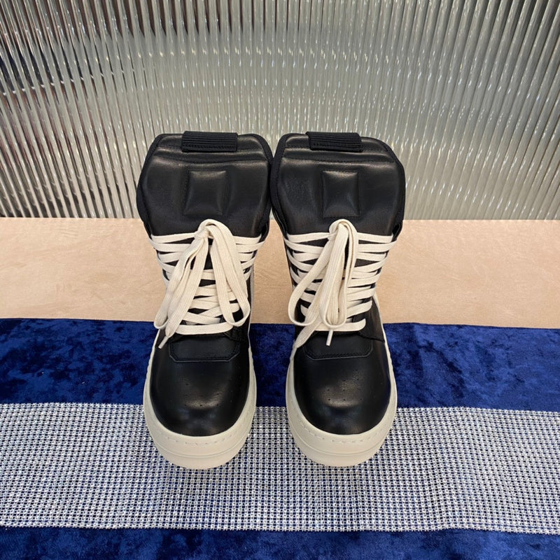 Rick Owens Geobasket Sneakers - Black and White