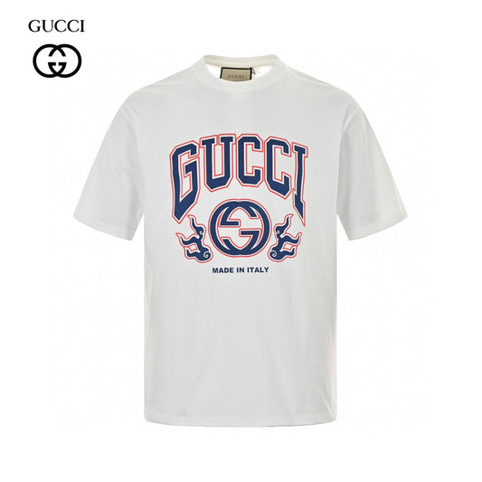 Gucci White T-Shirt with Bold Logo