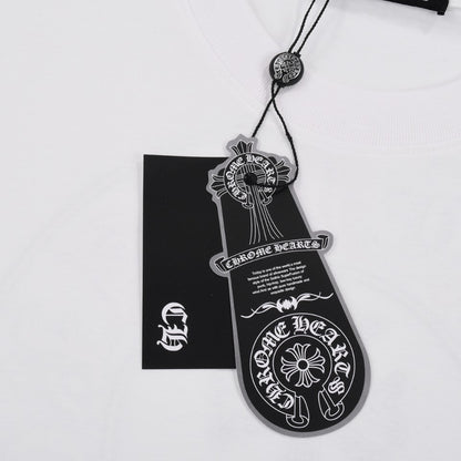 CHROME HEARTS MULTICOLOR HORSE SHOE LOGO T-SHIRT WHITE