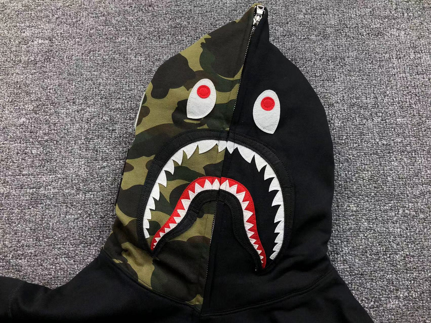 BAPE SHARK FULL ZIP HOODIE BLACK