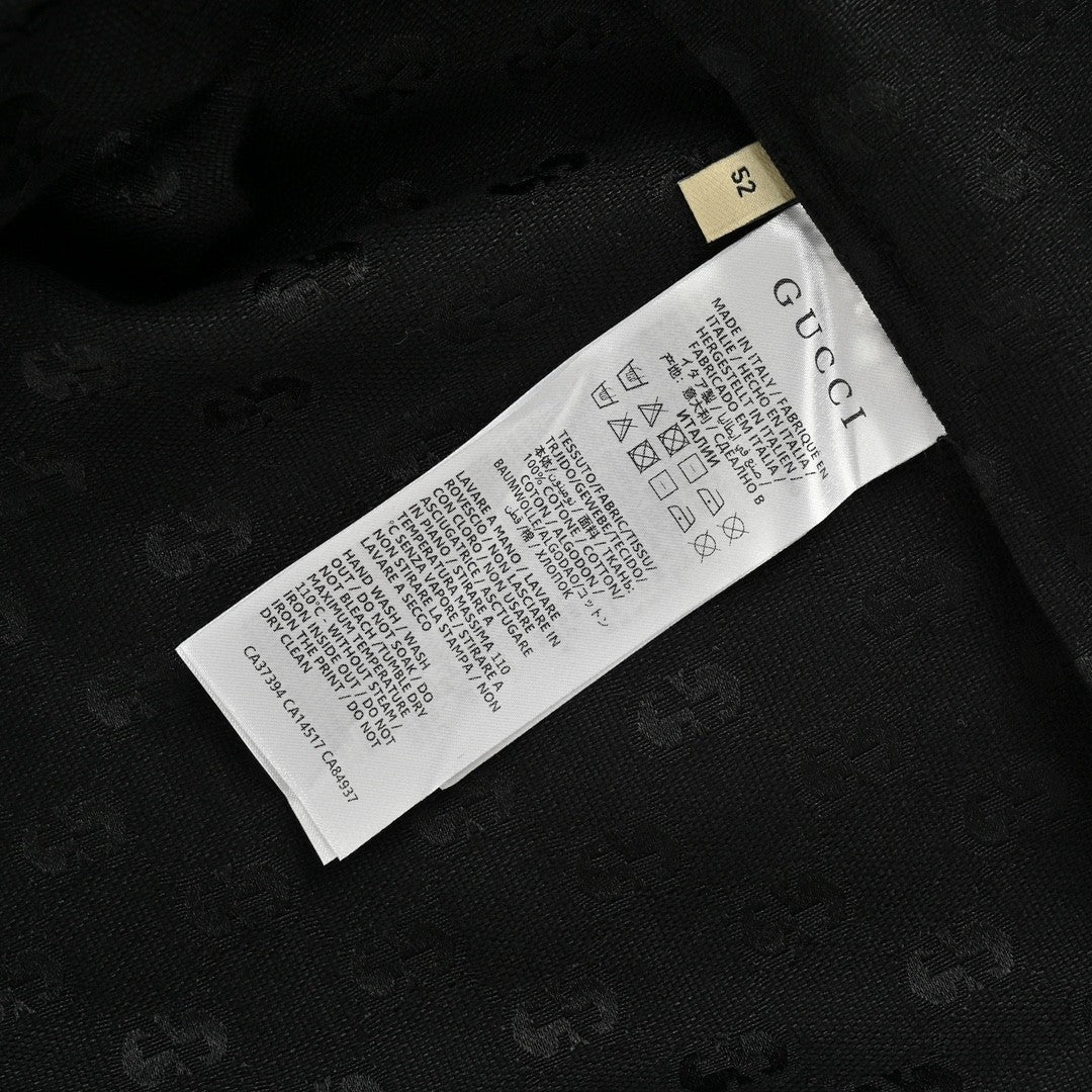 Gucci GG Monogram Black Short Sleeve Shirt