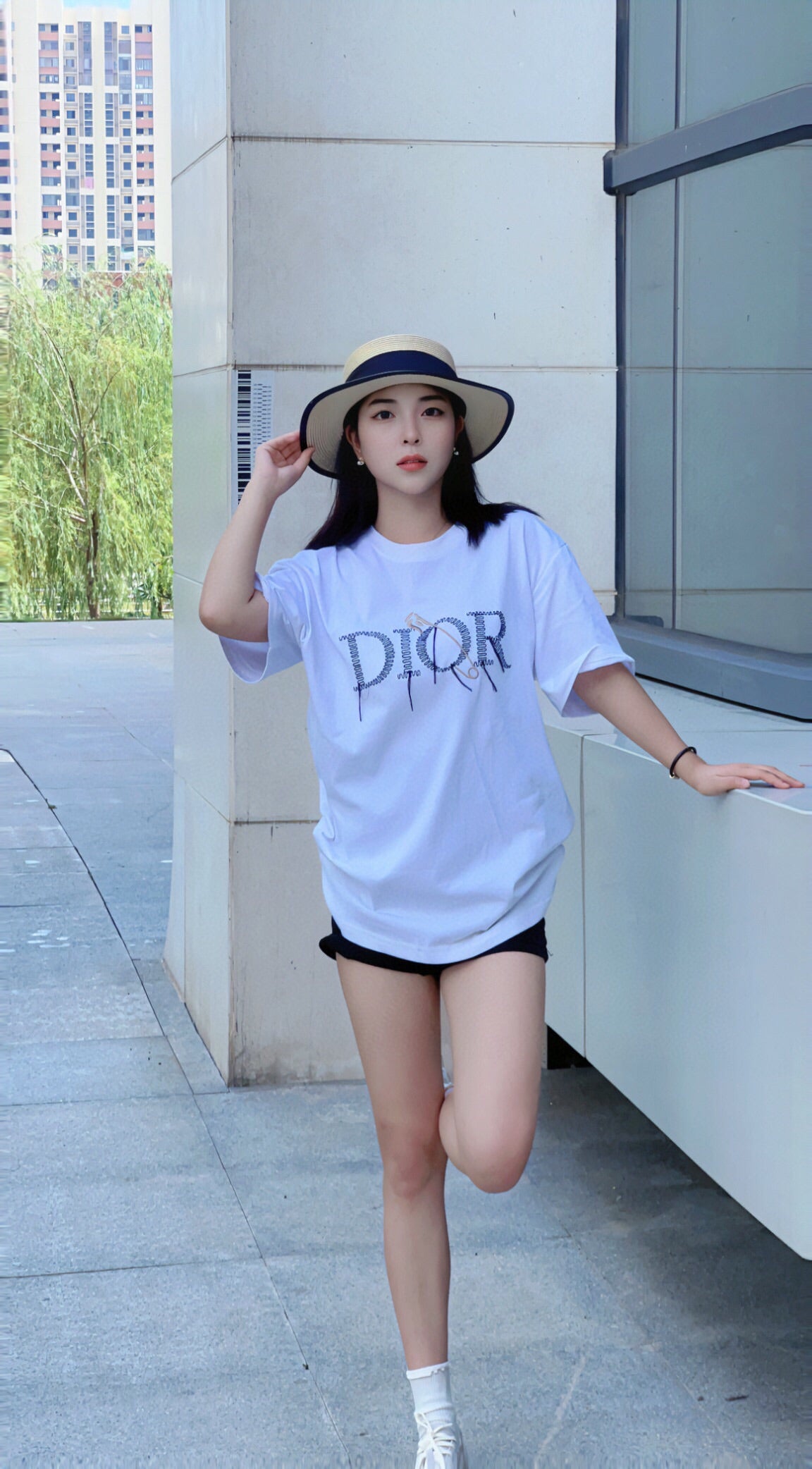 Dior T-Shirt with Tools and Logo Design