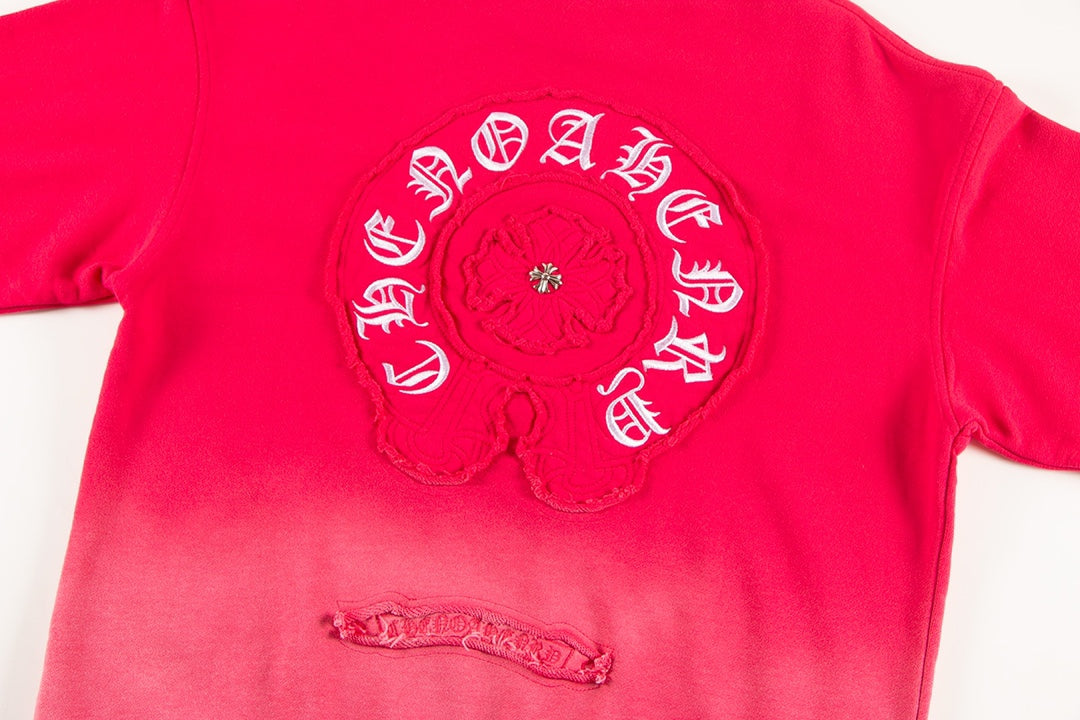 CHROME HEARTS HORSE SHOE LOGO SWEATSHIRT GRADIENT RED