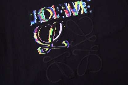 Loewe T-shirt with Colorful Logo (Black)